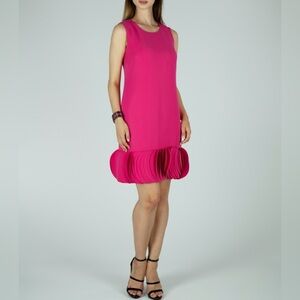 Catherine Regehr Jewel Neck Arak Dress In Fuchsia Size L $1,860.00